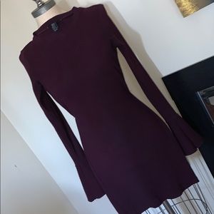 Long bell sleeve dress